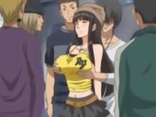 Big Titted Hentai Sex Slave Gets Nipples Pinched In Public