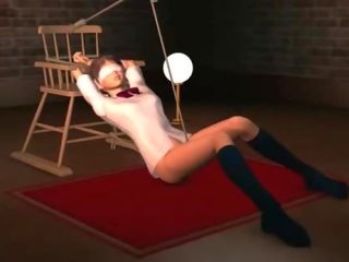 Animen kön slav i rep submitted till sexuell kitslig