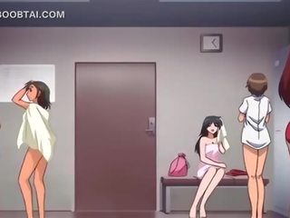 Groß titted anime sex bombe jumps schwanz auf die gang