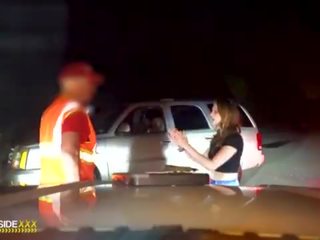 Roadside - Outdoor POV roadside sex video with a mechanic